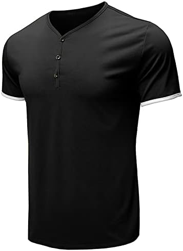 Camiseta henley para homens, bússola estampa de manga curta camisetas gráficas masculinas esportes casuais esportes slim