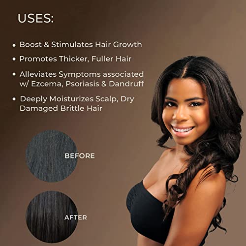 Óleo de mamona preta jamaicana da ilha ensolarada, 8 fl. oz. | Tratamento natural para cabelos, couro cabeludo e pele