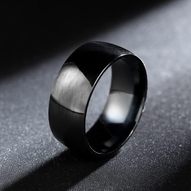 Anéis azuis de 8mm de Kolesso para homens e mulheres anel personalizado Personalizar anel Anel Gravado-75853
