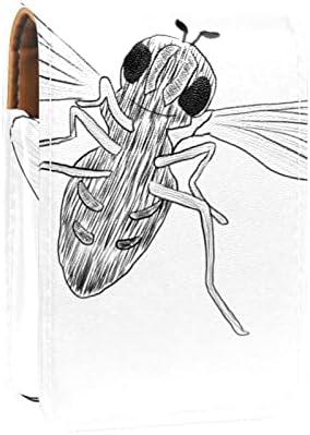 Caso de batom Oryuekan, bolsa de maquiagem portátil fofa bolsa cosmética, organizador de maquiagem do suporte do batom, abelha de animal artístico vintage
