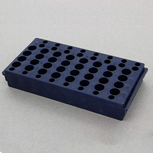 OTHMRO Caixa de pontas de pipeta vazia de 56 poços para pipettor de diâmetro de 7 mm 1pcs, recipiente de suporte de ponta plástica para luto retangular de pipetor suprimentos preto