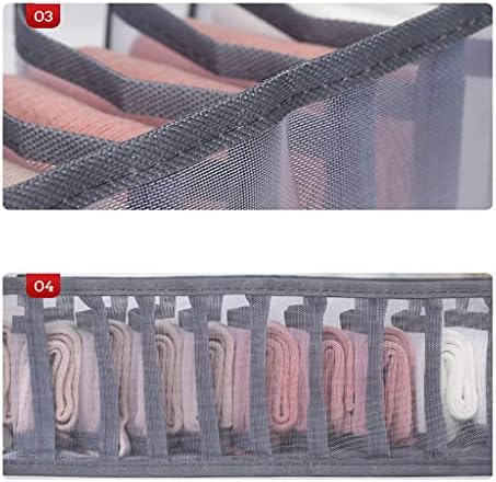 TJLSS Organizador de roupas de sutiã de roupas íntimas dobráveis ​​para vestir de roupas de armário de armário de guarda -roupa divisores de caixa de armazenamento em casa para meias