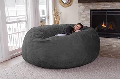 Cadeira de saco de feijão de sacos frios: gigante 8 'de espuma de memória mobiliário saco de feijão - sofá grande
