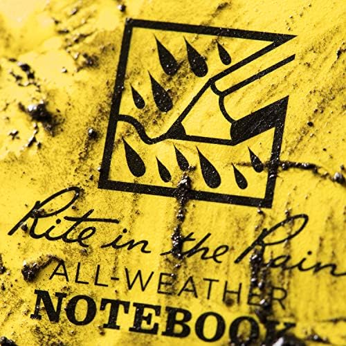 Rito no caderno em espiral lateral à prova de clima, 4.625 x 7, capa amarela, padrão universal, 3 pacote