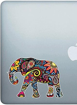 Lápis colorido Paisley Elephant - Decalque em cores de 5 polegadas para MacBooks ou laptops - orgulhosamente feitos nos