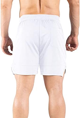 Melhores shorts de levantamento de peso homens homens de cor sólida Casual Casual Chaução Esportes Esportes de Coloque com bolsos Melhores shorts ativos masculinos