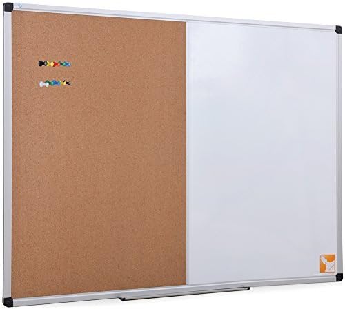 Placa White de White de Xboard Magnetic 36 x 24 - quadro de Whiteboard Combo Placa de cortiça seca 36 x 24