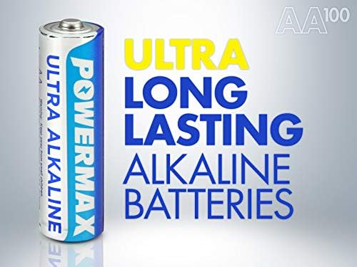 ACDELCO BATERIAS AAA AAA de 100 contagens, bateria de super alcalina máxima e baterias AA de 100 contagens, bateria alcalina ultra-longa,