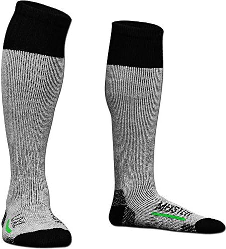 Meister Performance Wool Blend Over -the -Calf Socks - Quente, seco e confortável - Heather Gray