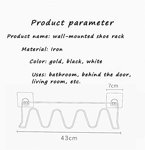 Rack de sapato montado na parede de ferro para o banheiro do banheiro em casa na parede atrás do suporte para sapatos do armário
