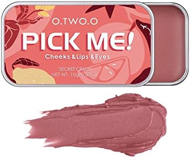 3-em 1 batom fostom olho shadow blush palette reparando rouge rouge natural pêssego com maquiagem de creme de bochecha de pêssego