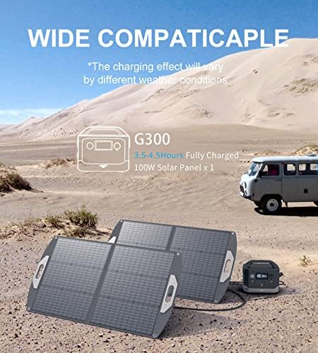 Painel solar Marxon XP100, painel solar portátil de 100 watts, painel solar dobrável com kickstand ajustável, taxa