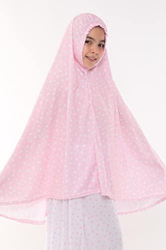 Oração para meninas muçulmanas, saia, um cachecol e um rosário, adequado para os 5 a 17 anos de idade