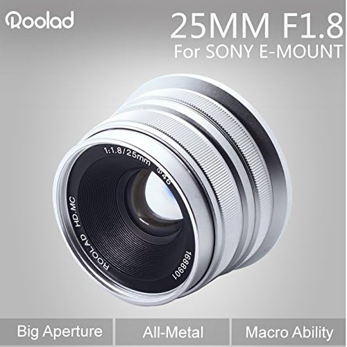 ROOLAD 25mm f/1.8 Manual de abertura grande grande lente fixa APS-C para câmeras de espelho digital sem espelho da Sony-montagem