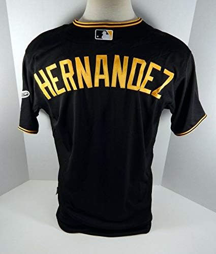 2013 Pittsburgh Pirates Anderson Hernandez Jogo emitiu Black Jersey Pitt33181 - Jogo usou camisas MLB