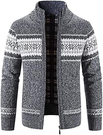 Mens Sweater de inverno zíper do suéter de colarinho de colarinho cardigan tops suéter suéter suéteres para homens