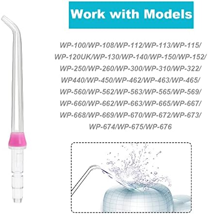 6 peças Substituição Dicas de fluxo de água, pontas de jato clássicas de substituição para o fio dental irrigadores
