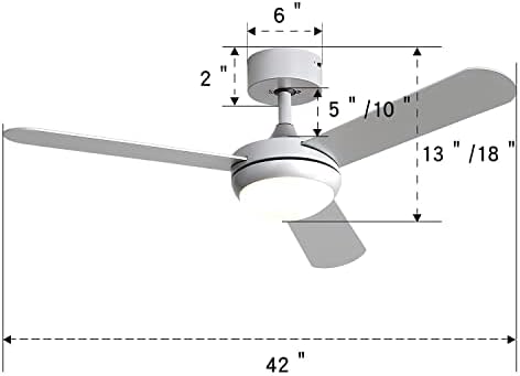 Lustres de gmlsd, ventiladores de teto com luzes e luz remota, ventilador de teto, rotação bidirecional 3 velocidade ajustável 3