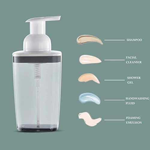 Dispensador de sabonete Ryakos dispensador de sabonete14.2oz/420ml Dispensador de loção de plástico transparente Recipiente recarretável para limpador facial, SHAMPOO Hand Soap Dispenser Soop Dispenser Dispenser