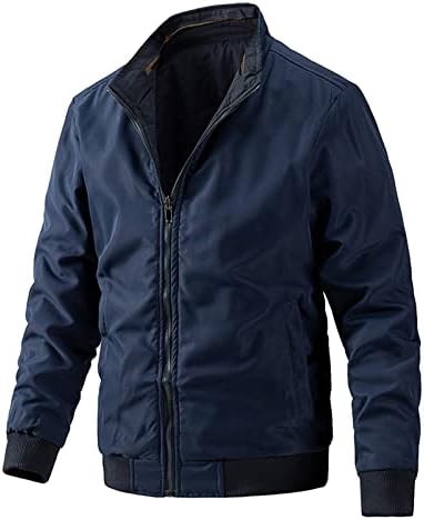 Saxigol Day Gifts para namorado 2023 Plus Size Silfshell Solted Zip Jacket, Slim Vintage Outdoor Top Coats Men