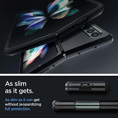 Armadura resistente da Spigen [Tecnologia de Proteção da Hinge] projetada para Galaxy Z Fold 3 5G Case - Black