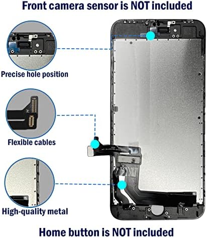 Fixby para iPhone 7 Plus Screen Substacement, LCD Exibir conjunto completo com kits de reparo para o modelo A1661 de 5,5 '', A1784, A1785 + Adesivo à prova d'água + Kit de ferramentas de reparo