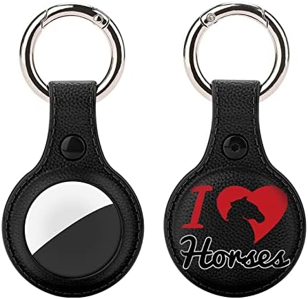 I Love Horse Protective Case Compatível para Airtag Anti-Perd Locator Solder com anel-chave para carteira de colarinho