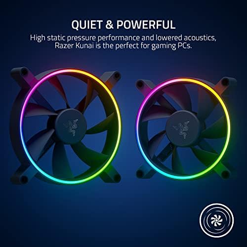 Razer Kunai Hydraulic 120mm Argb PC Fan + Chroma RGB controlador RGB pacote