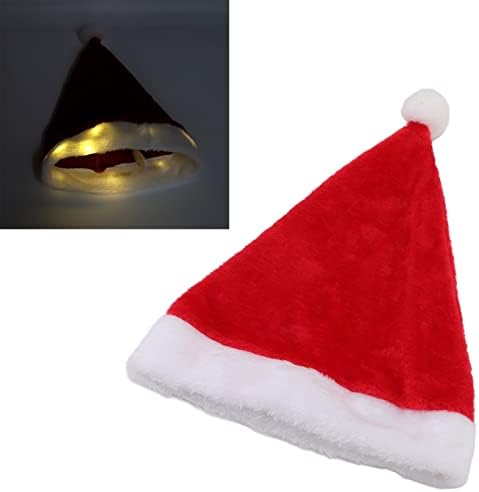 Papai Noel Hat adultos, chapéu de natal, chapéu de natal de Natal 8 Modos Luz quente Luz de Natal Hats de Papai