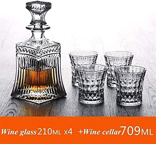 Whisky Decantador Whisky Decanter Wine Decanter 7pc Crystal Whisky Decanter & Whiskey Glass Definir Decanter de cristal