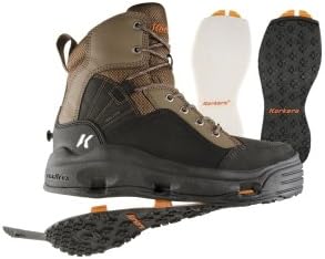 Korkers Buckskin Men's Wading Boots - durável e não corrosivo - inclui solas de feltro intercambiável e kling -on