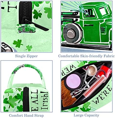 Tbouobt Bolsa cosmética para mulheres, bolsas de maquiagem Bolsa de higieness para bolsas de viagem, caminhão de St. Patrick's Day