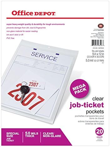 Office Depot Job Titulares, 9in. x 12in, pacote de 20, r179919