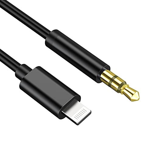 Aux Cord for iPhone, [Apple MFI Certified] Lightning to 3,5mm AUX Audio Cable compatível com iPhone 14 13 12 11 xs xr x