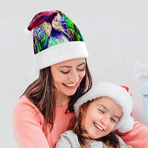 Chapéu de Papai Noel de Natal, Chapéu de Férias de Natal Tiger Tiger para Adultos, Unisex Comfort Hats de Natal para Festive Festive