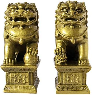Addune feng shui chinês pequim foo cães estátuas pares guardian leões estátuas de riqueza proteção figura decorações de casas