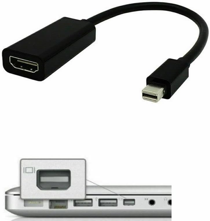 Mini DisplayPort Thunderbolt para o adaptador HDMI para Microsoft Surface Pro 2 3 4 BLK