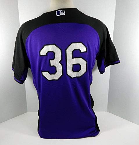 2014-15 Colorado Rockies 36 Game usou Black Jersey BP ST DP02004 - Jerseys de MLB usados ​​no jogo