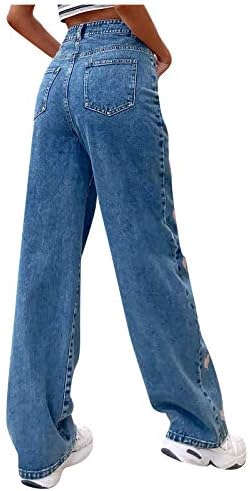 Calças para mulheres tamanho 20 Cor de cintura alta feminino Feminino Jeans Jeans sólidos jeans jeans macacões e macacões