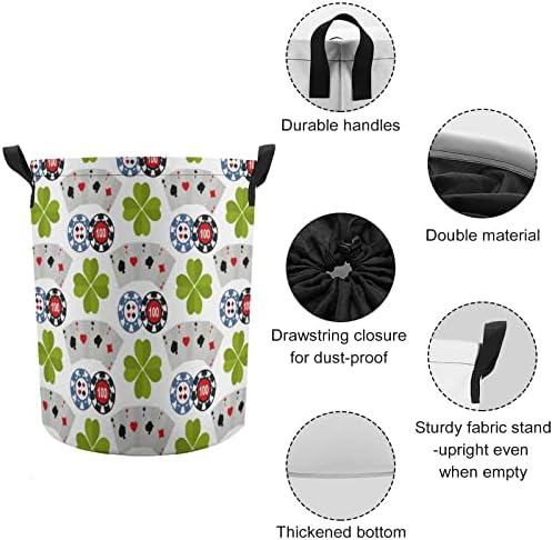 Roleta caça -poker cesto de lavanderia com lavanderia de lavanderia de lavanderia para viagens em casa