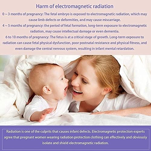 TCXSSL EMF Anti-radiação Roupas de maternidade, Maternity Sling Silver Protection Protection Fabric Condável Redução