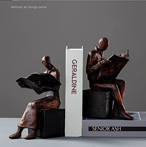 Yfqhdd Criativo Leitor de estilo europeu Figura Ornamentos Decoração de casa Livro de livros de desktop de estação de livros