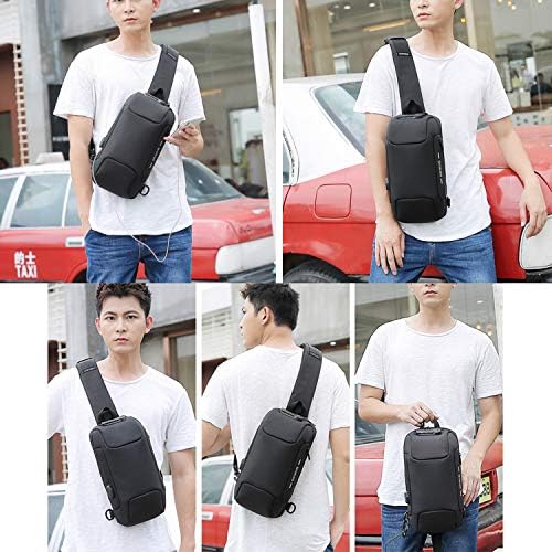 Zuk anti -roubo sling bolsa de ombro backpack saco de peito à prova d'água com porta de carregamento USB Daypack casual