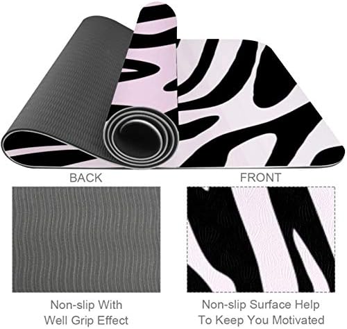 Siebzeh Black e White Zebra Premium Premium grossa Yoga Mat ECO Amigo da Saúde e Fitness Non Slip tapete para todos os tipos de