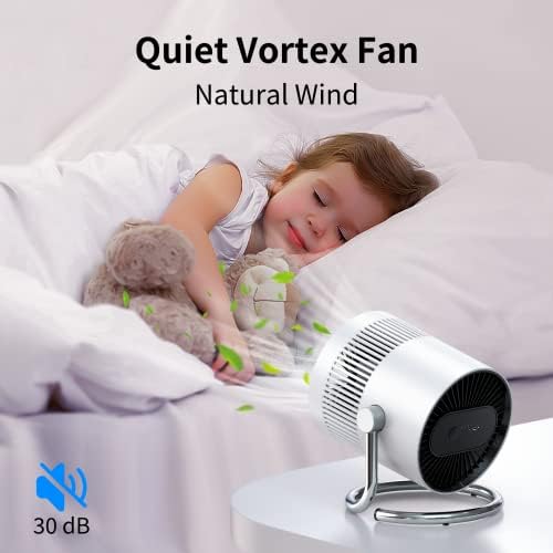 Ventilador de mesa pequeno ventilador silencioso vórtex fã de 5 polegadas USB ventilador com 3 velocidades e circulador de ar de rotação de 90 ° para escritório de casa em casa