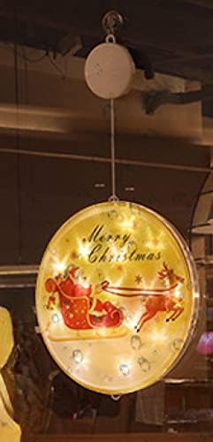 Luzes coloridas, janelas de Natal, luzes decorativas da loja, luzes de sucção de quartos, luzes penduradas de bateria, adequadas para decorações de Natal, festas de família e outras decorações natalinas