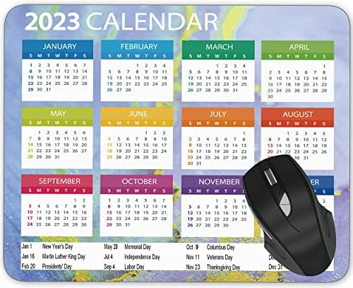 MUPFAGA CALENDAR 2023 MOUSE PAD com férias, mousepads de jogos MouseMat de design personalizado para mulheres fofas, meninas,