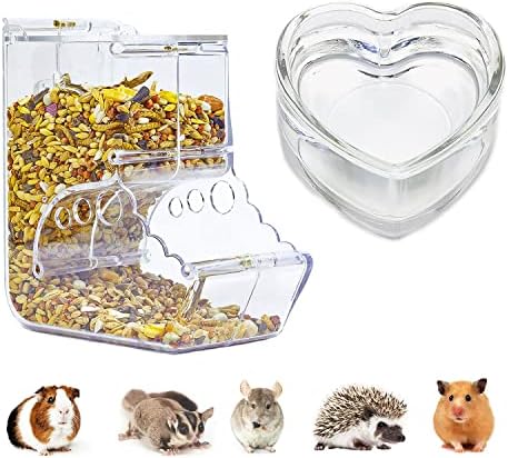 Tigela de comida de hamster/alimentador/dispensadores e hamster alimentação/tigela de vidro d'água - hamster anão gerbils ratos