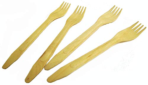 Os talheres de madeira premium de Stix 6 perfeitos com pinças mais longas. Fork 160 pacote de 100CT.