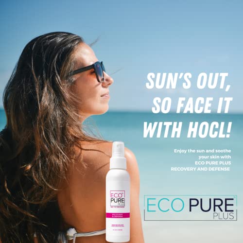 Eco Pure Plus, Recovery & Defense Essence | Purifica, hidrata, acalma + limpa a pele limpa | Sem produtos químicos ou fragrâncias severas | Hipoalergênico | Spray de pele hipocloroso, hocl, EUA Made, 4 oz